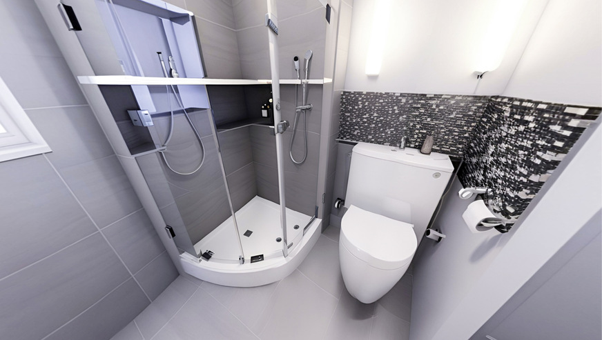 Das erste von einer KI geplante Badezimmer der Welt ist auf der ISH 2023 in Frankfurt am Stand von Immersight vorgestellt worden.