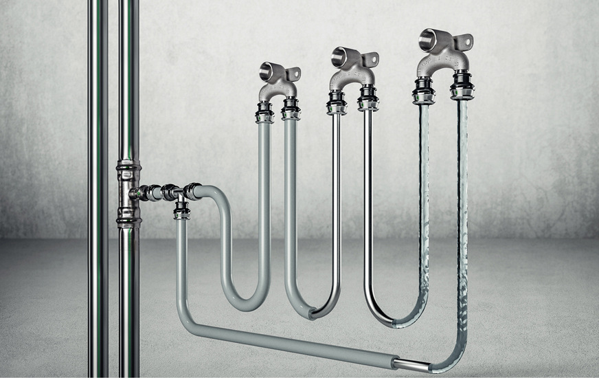 Nur die technische Sanierung einer kontaminierten Trinkwasser-Installation ist ­eine nachhaltige Lösung – beispielsweise durch die Installation von Reihen- (PWH, PWC) und Ringleitungen (nur PWC) sowie von automatischen Spülstationen.