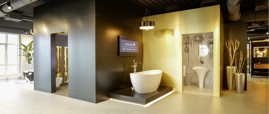 Wenn Christoph Manns Kunden die Elements-Ausstellung betreten, wissen sie in der Regel schon, wie ihr künftiges Bad aussieht und welche Standardprodukte für die einzelnen Bereiche vorgesehen sind.