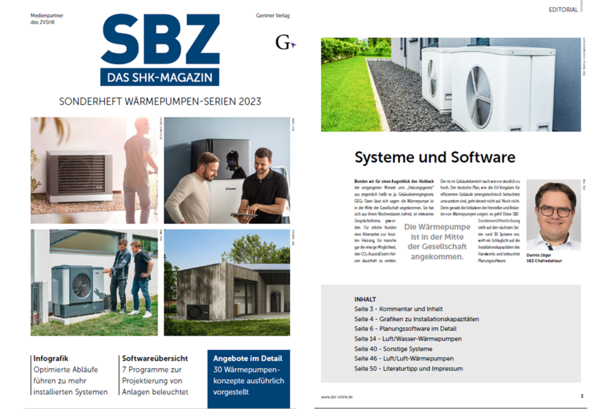 Das SBZ-Sonderheft zu Wärmepumpen-Serien steht zum kostenlosen Download bereit.