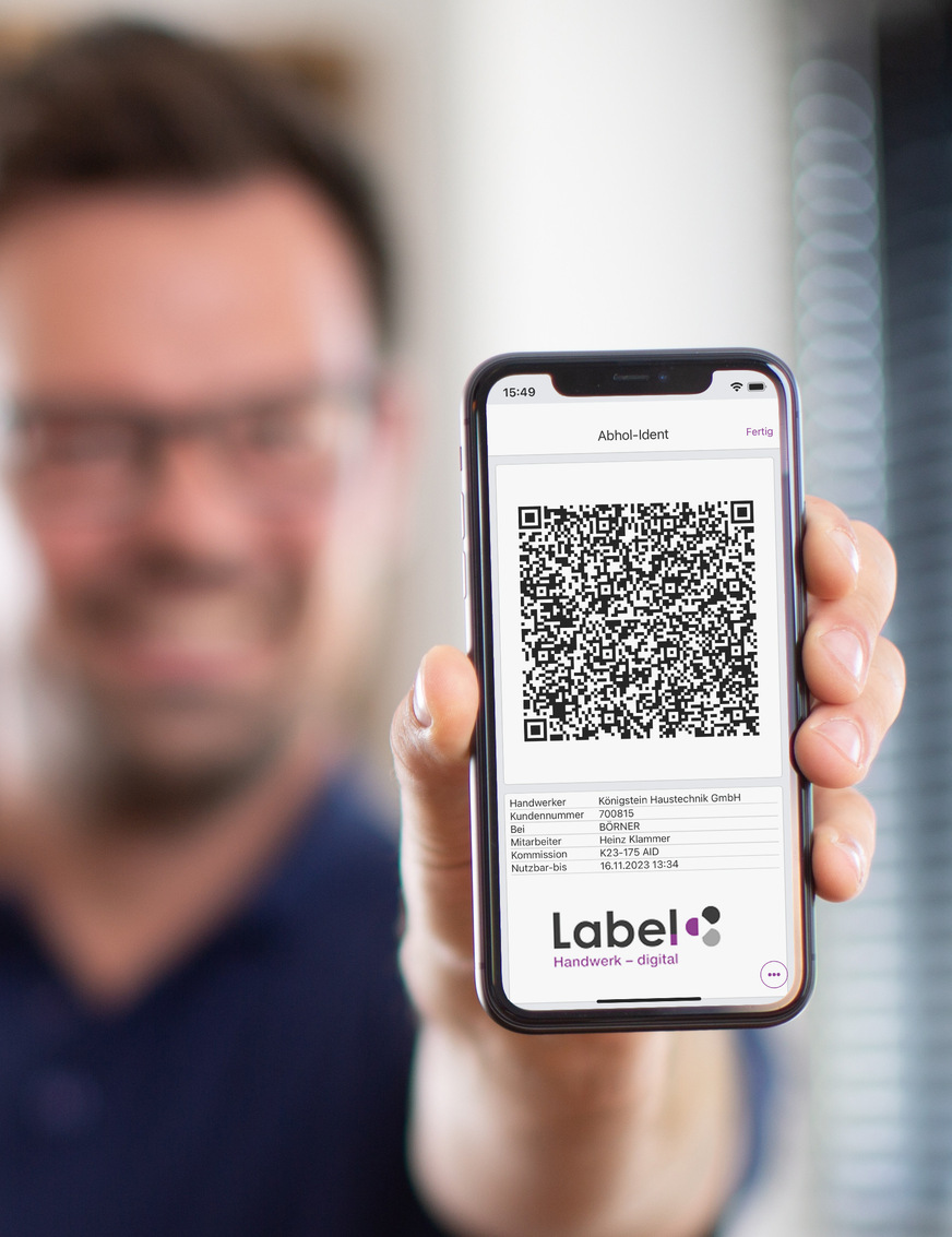 Label Software bietet mit der App Label Mobile den Abhol-Ident an.