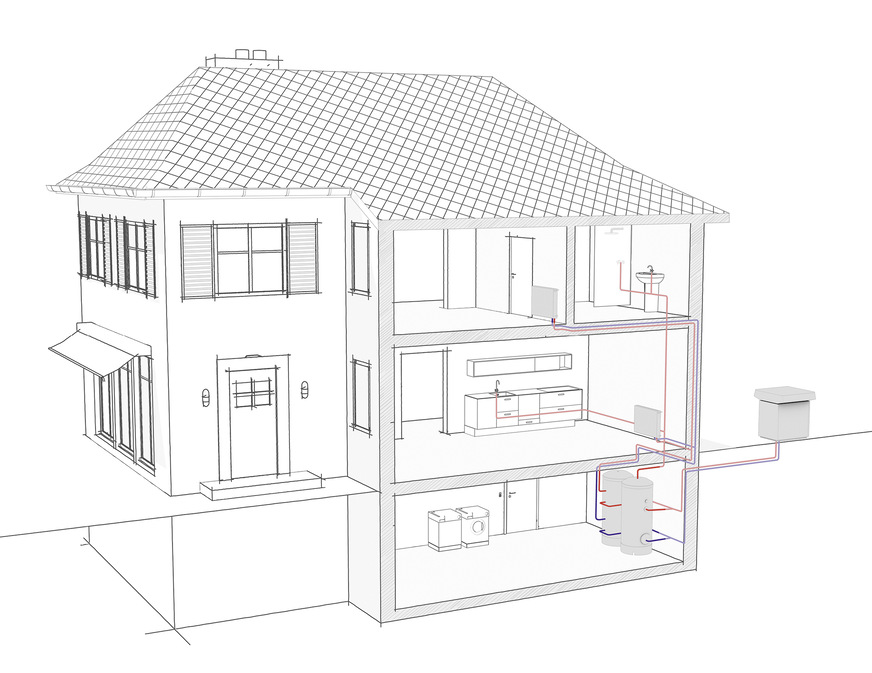 In Heizungsanlagen mit Radiator-Heizkörpern sind Pufferspeicher meist ­unverzichtbar, da Radiatoren nicht in jedem Betriebspunkt der Wärmepumpe den Mindestvolumenstrom sicherstellen können.