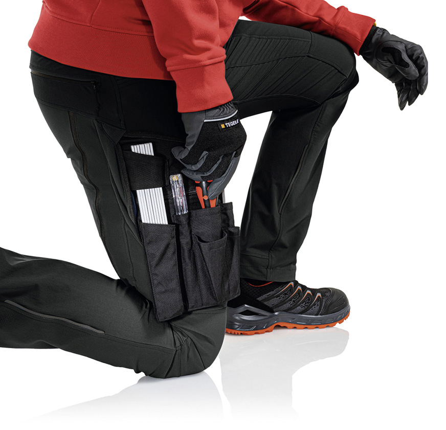 Schöffel Pro bietet unter ­anderem innovative ­Taschenlösungen für Werkzeug, ­Dokumente und Co.