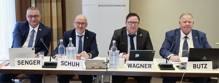 Der Vorstand, Teil 1 (von links): Frank ­Senger, Andreas Schuh, Jens Wagner und ­Joachim Butz.