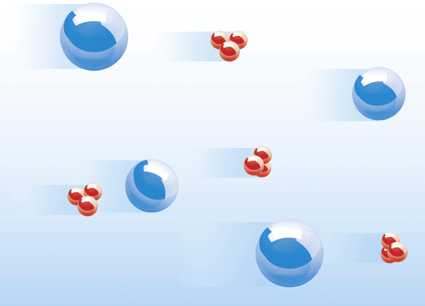 1 Kalk (CaCO3) ist im Trinkwasser gelöst in Form von Calcium- (Ca2+) und Carbonationen (CO32-) vorhanden. Kalkabscheidendes bzw. übersättigtes Wasser enthält mehr Calcium- und Carbonationen, als das Wasser in ­Lösung halten kann.