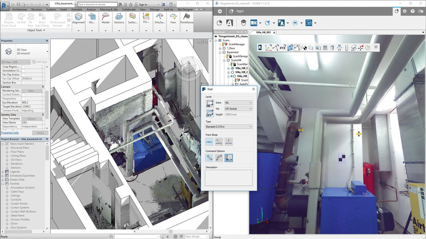 Auch bestehende Anlagen können über Laserscanner in die BIM-Planung einbezogen werden.