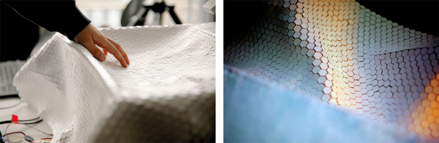 Das interaktive Waschbecken „Shifting Sink“ kann unterschiedliche Formen annehmen und sich so an die Nutzenden anpassen.