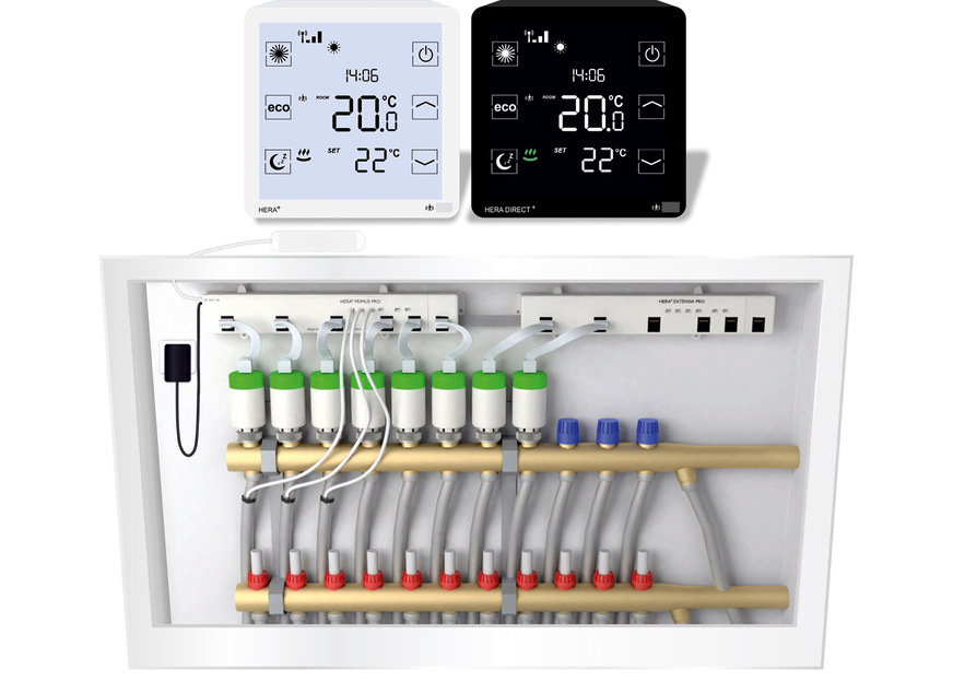 Digitaler hydraulischer Abgleich am Beispiel einer Fußbodenheizung, der im Bestand gleichwertig zu Verfahren B ist.
