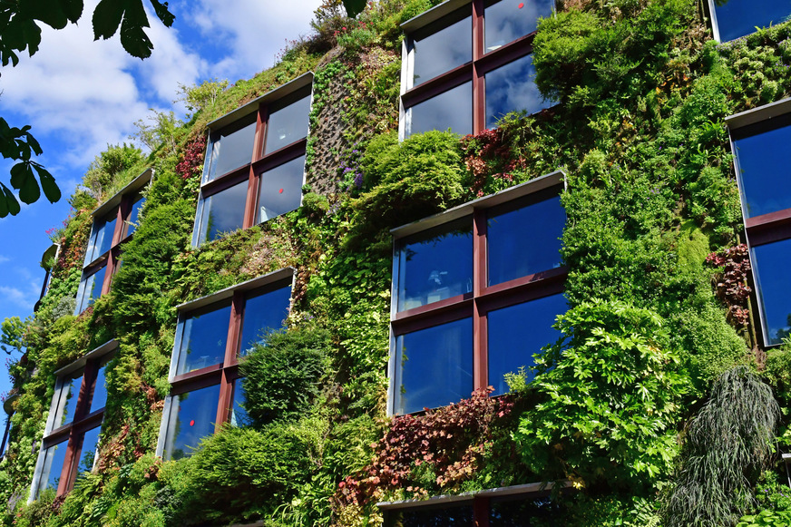 Auf der ISH 2025 wird erläutert,&nbsp;wie Fassadenbegrünung das Klima in Städten verbessern kann.