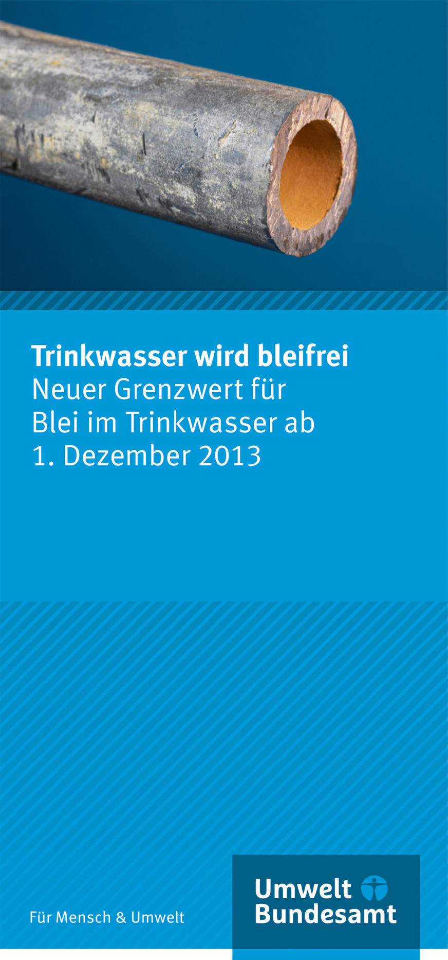 Bereits seit 2013 gibt es zum vollständigen Austausch von Bleileitungen keine Alternative. Denn auch kleinere Teilabschnitte aus Blei können in Kombination mit anderen metallenen Werkstoffen zu hohen Bleigehalten im Trinkwasser führen.