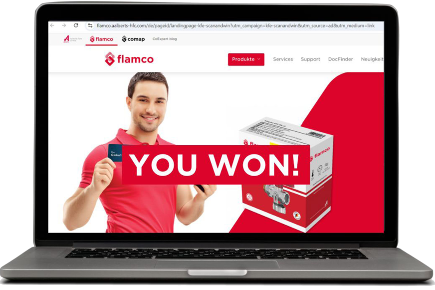 Mit der&nbsp;Gewinnaktion von Flamco&nbsp;haben Käufer der Simplex&nbsp;KFE-Kugelhähne die&nbsp;Möglichkeit, ein iPhone sowiedigitale Geschenkkarten zu&nbsp;gewinnen.