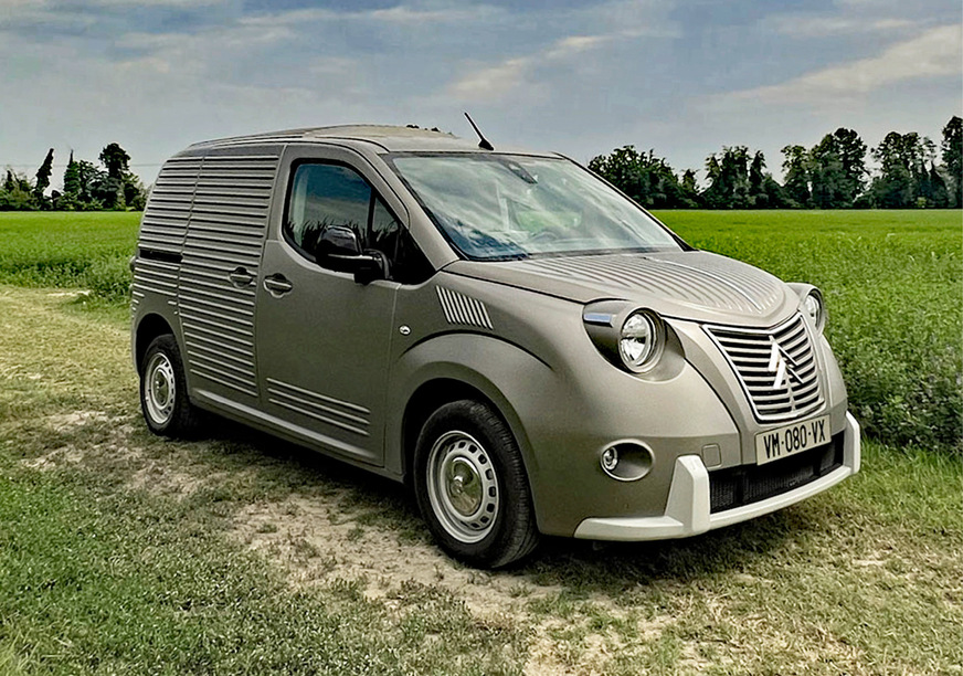 Citroën Berlingo im Retrolook als Hingucker: Autobauer Caselani versteht es, das französische Flair eines 2CV Fourgonnette aufleben zu lassen.