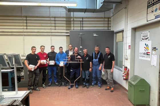 Teilnehmer und Bewertungskommission der Sächsischen SHK Meisterschaft am 28.09.2024 in Borsdorf.