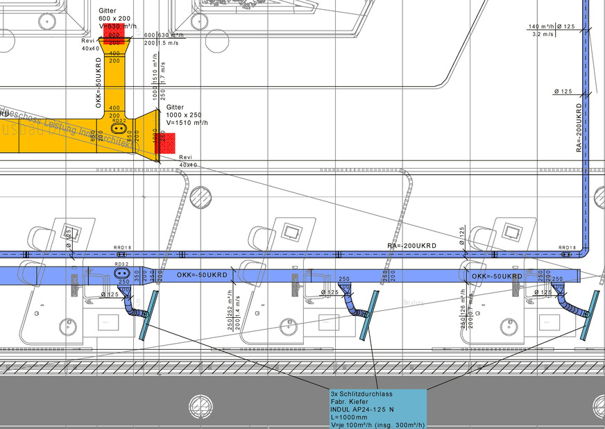 In den separaten Beratungsräumen greifen die Indul Schlitzauslässe die Ausrichtung des Mobiliars auf. Die hohe Induktion ermöglicht eine Zugfreiheit selbst bei sehr tiefen Einblastemperaturen.