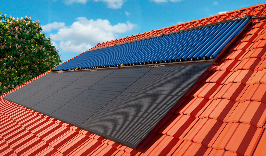Für den Eigenheimbereich sind der Vakuumröhrenkollektor Solar Plasma+ sowie das PV-Modul in Full Black aufeinander abgestimmt.