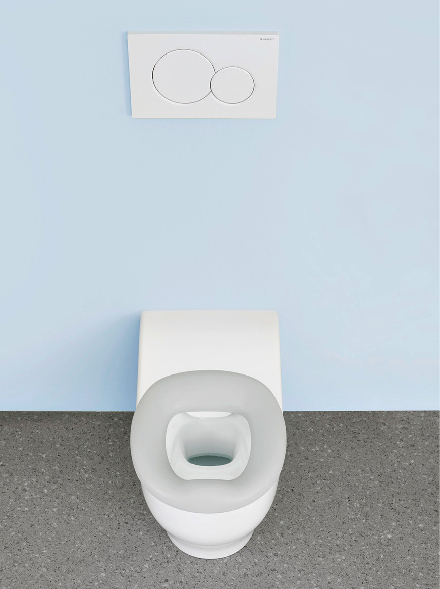 Für den Umstieg vom Töpfchen aufs WC: Ein angenehmer Sitzring für die Kleinsten gehört zur Ausstattung dazu.