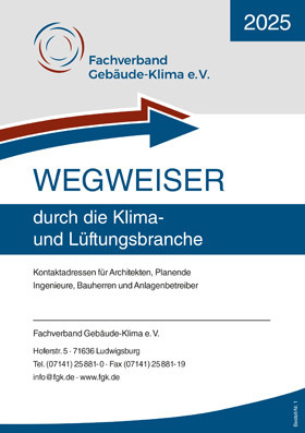 Der Wegweiser 2025 bietet auf rund 100 Seiten eine Übersicht über Akteure und Institutionen der Klima- und Lüftungsbranche.