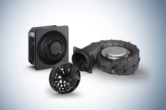 &nbsp;RadiCal 2 (li.) und RadiCal im Spiralgehäuse mit integrierter Volumenkonstanzregelung (re.). Das Flügelradanemometer ist nun auch separat erhältlich (vorne).