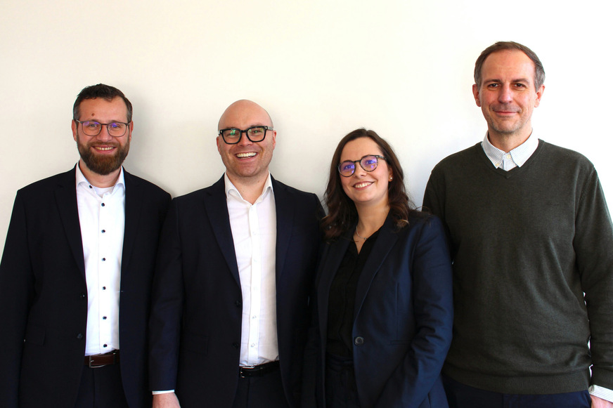 Das neue Führungsquartett: Daniel Held, Fabian Landwehr, Julia Adam, Jan Arnet (v.l.n.r.)