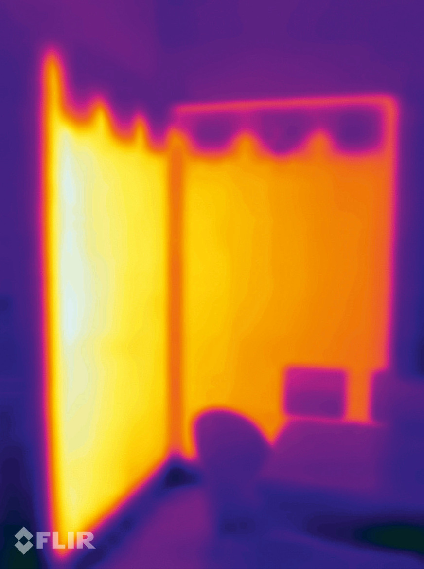 Thermografieaufnahme während des Funktionsheizens.