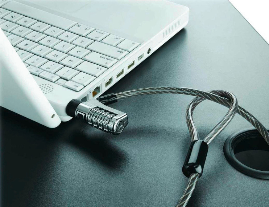 Auch das ist Datensicherheit und Datenschutz: Mobile Hardware sollte mit ­einem Schloss vor Diebstahl gesichert werden.