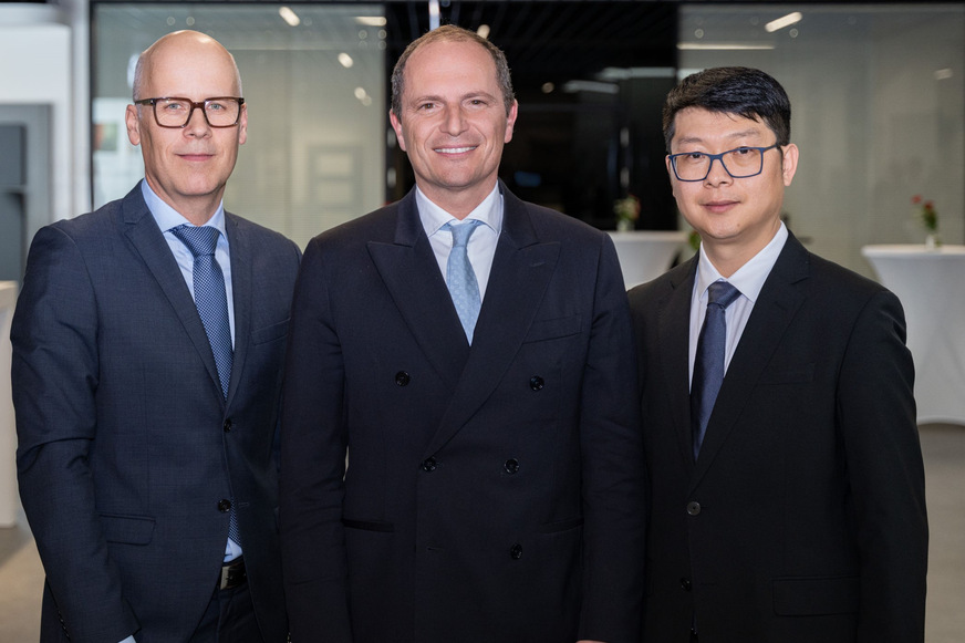 Alexander Kaiss, Senior Vice President von MBT Climate, Stefano Bellò, President von MBT Climate und Kobe Peng, Vice President von MBT Climate.