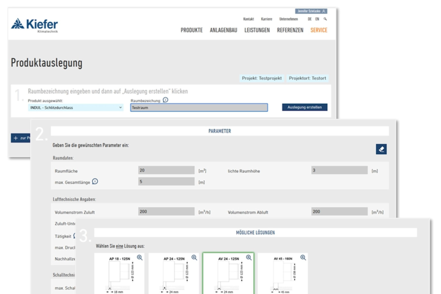 Kiefer Klimatechnik: Online-Tool für die Auslegung luftbasierter Lösungen.
