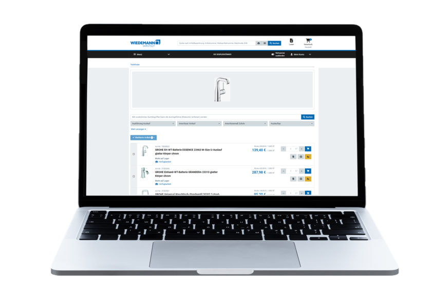 Der KI-basierte Teilefinder ermöglicht dem Fachhandwerk eine schnelle und effiziente Suche.