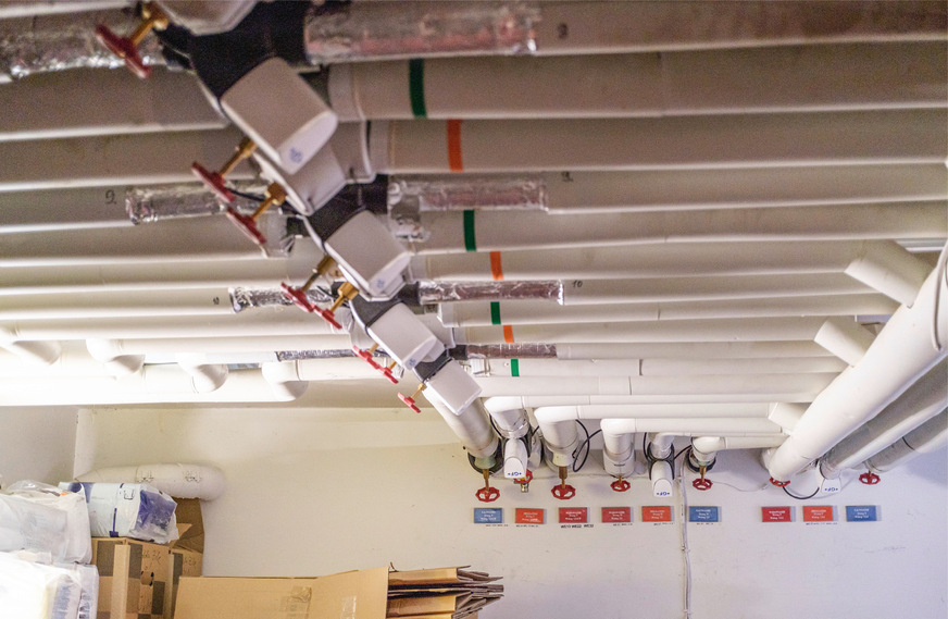 Elektronisch geregelte Zirkulationsregulierventile mit digitaler Temperatur- und Durchflusserfassung.