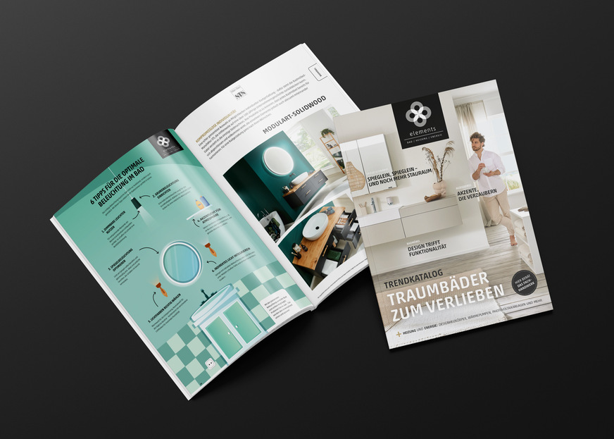 Der gedruckte Trendkatalog ist ab sofort in den rund 270 Elements-Ausstellungen erhältlich – solange der Vorrat reicht.