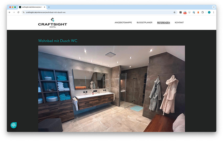 Beim Erstellen einer neuen Angebotsmappe wird automatisch eine URL erzeugt, die mit dem Kunden geteilt wird.