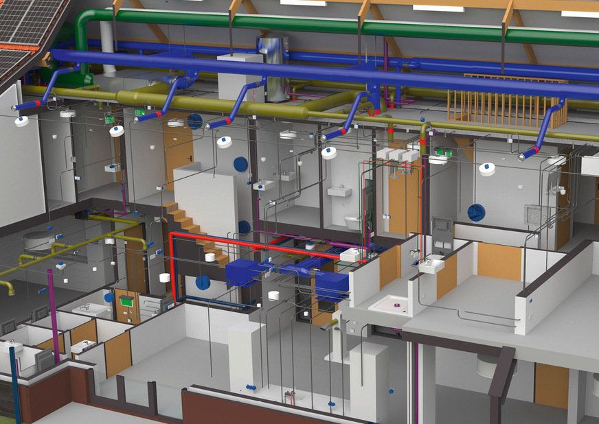 Entwässerungsnetze spielen bei der Koordination mit anderen TGA-Gewerken eine wichtige Rolle.