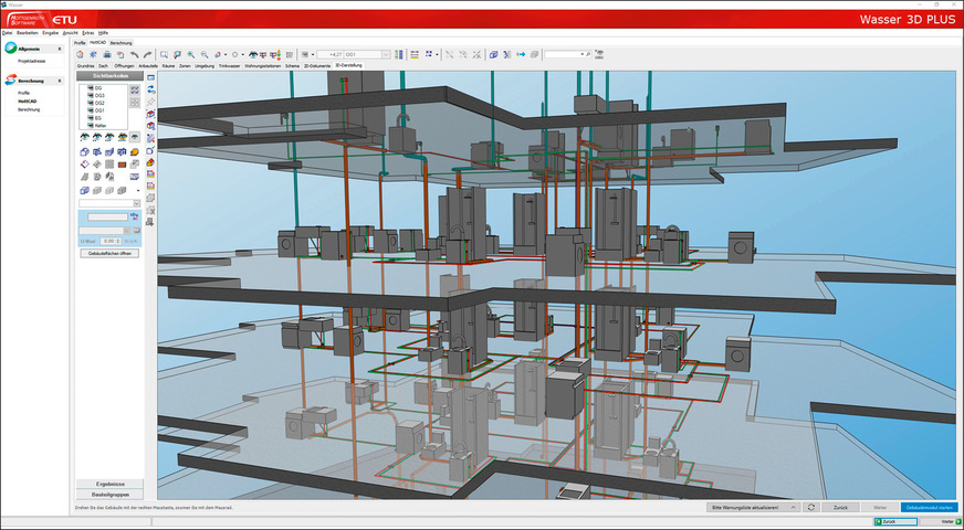 Die Planung am BIM-Gebäude­modell ermöglicht einen schnellen Überblick über die räumlichen Zusammenhänge.