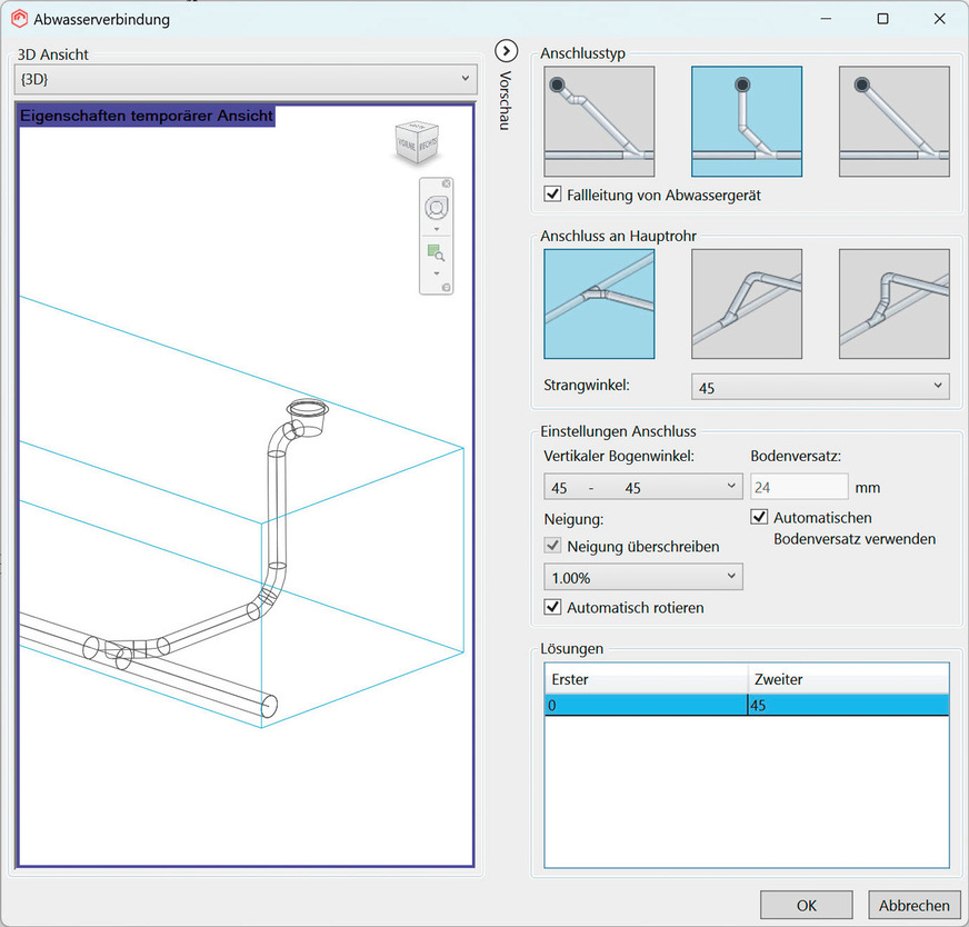 Leitungsanschlüsse erfolgen weitgehend automatisch und entsprechend zuvor ­definierten Parametern.