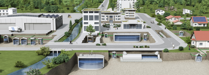 Mall-Lösungen für den Umgang mit Regenwasser gibt es für die Anforderungen im industriellen, kommunalen und privaten Bereich.