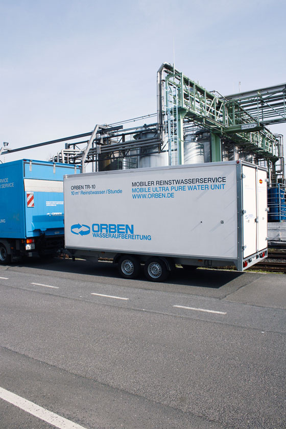 Normgerechte Heizwasseraufbereitung vor Ort mit&nbsp;Orben TR-10 Trailer.&nbsp;&nbsp;