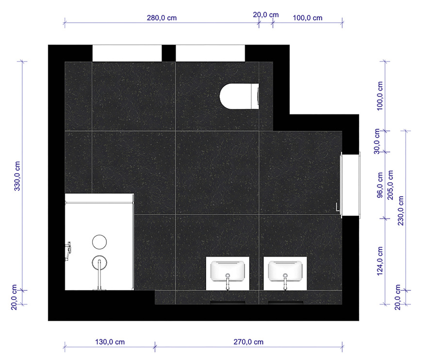 Mit wenigen Klicks lässt sich in Palette CAD ein Exposé zusammenstellen, inklusive bemaßtem Grundriss (unten), Frontabwicklung (oben) sowie Stücklisten (Bild rechte Seite).