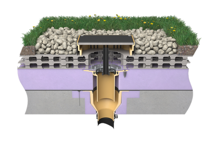 Ökologisch und ökonomisch zeitgemäß: Ein Retentionsumkehrdach-Aufbau vereint die Vorteile eines Umkehrdaches mit der heute oft nachgefragten Retention.