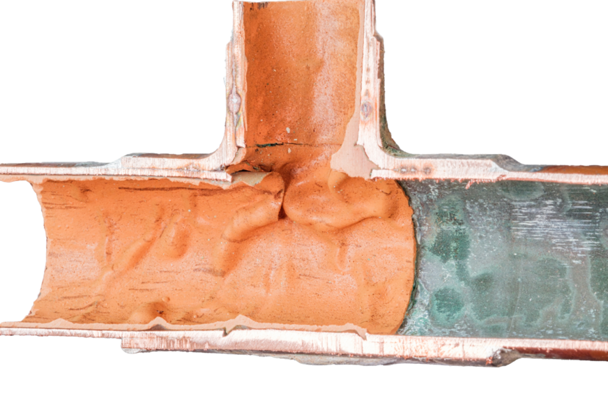 Rohrleitungsabschnitt mit Innenbeschichtung.