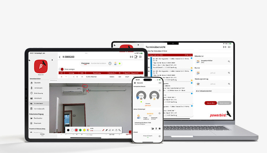 Die Powerbird-Oberfläche ist flexibel auf verschiedenen Endgeräten nutzbar.
