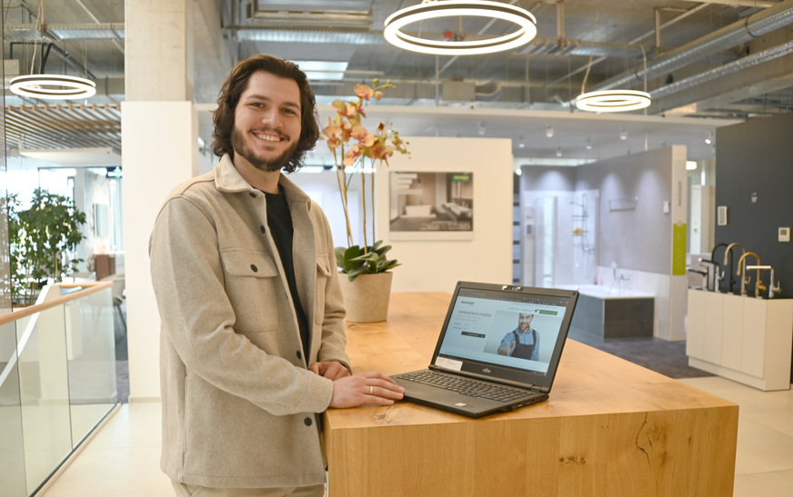 Patrick Jörger, Online Marketing Manager bei Reisser, stellt das neue Portal „Handwerkerfinden“ vor.
