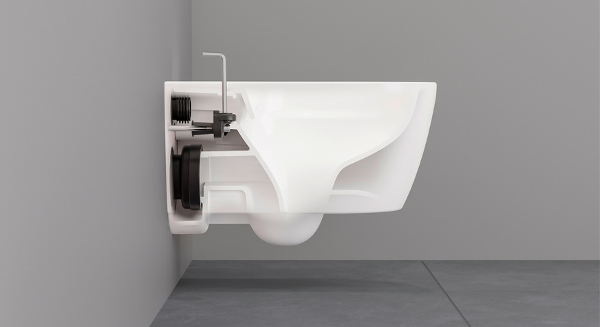 Innovative Montagetechniken wie die EFF3-Befestigung erleichtern die&nbsp;Montage von WC-Systemen erheblich.