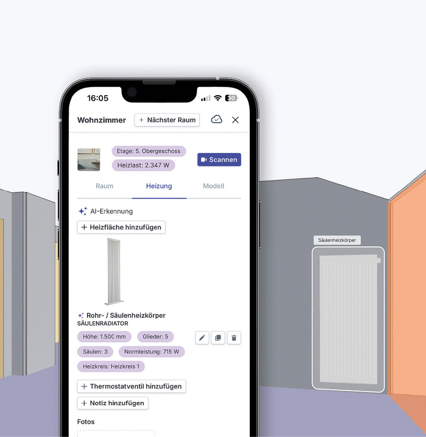 Die Anwendung unterstützt bei der Berechnung und Umsetzung des hydraulischen Abgleichs, inklusive Pumpendimensionierung, Ventiltausch und Durchflussmengenoptimierung.