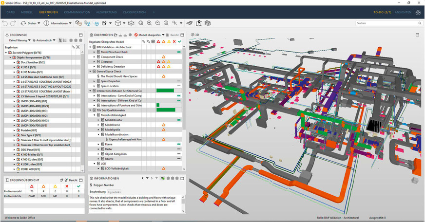 Durch präzise 3D-Planung und digitale Kollisionsprüfung lassen sich Fehler bereits vor Baubeginn erkennen und vermeiden.