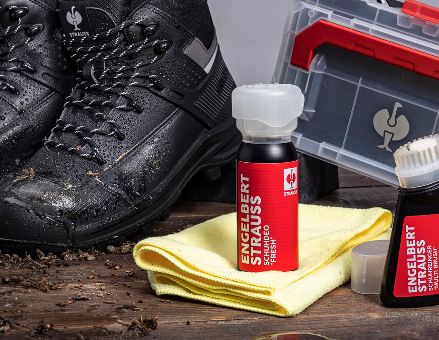Ein frisches Gefühl zum Sprühen: Ein Schuhdeo hilft, Arbeitsschuhe hygienisch frisch zu halten.