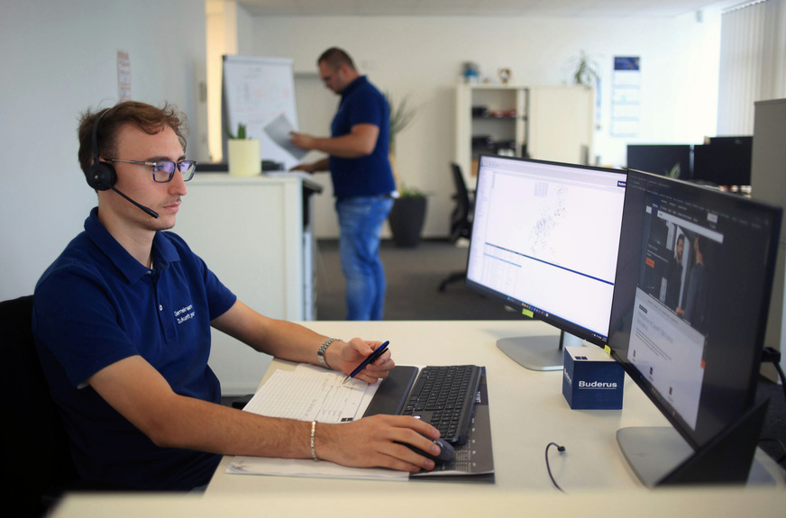 Anfragen von Installateuren werden in der neuen Buderus Niederlassung Halle umgehend bearbeitet.