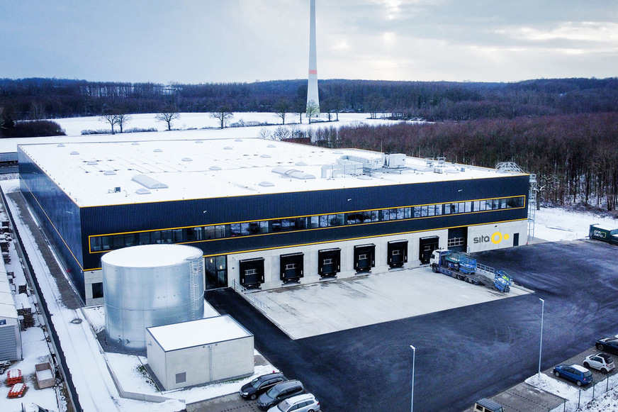 Das neue Sita-Logistikgebäude, errichtet auf dem letzten freien Grundstück in der Ferdinand-Braun-Straße.