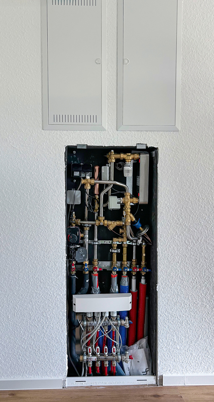 Eine von über 50 Wohnungsstationen,&nbsp;die in dem Gebäude verbaut wurde.