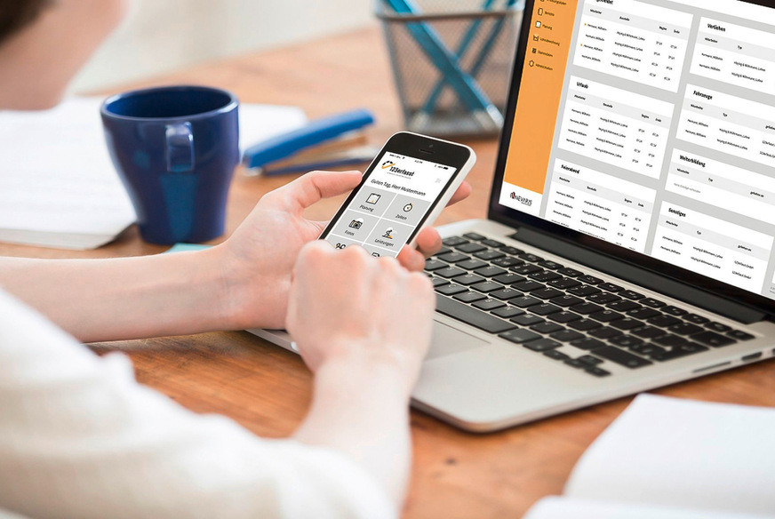 Die mobil per ­Foto und Text- oder Sprachnotiz erfassten Vor-Ort-Daten werden am Büro-PC ­weiterverarbeitet.