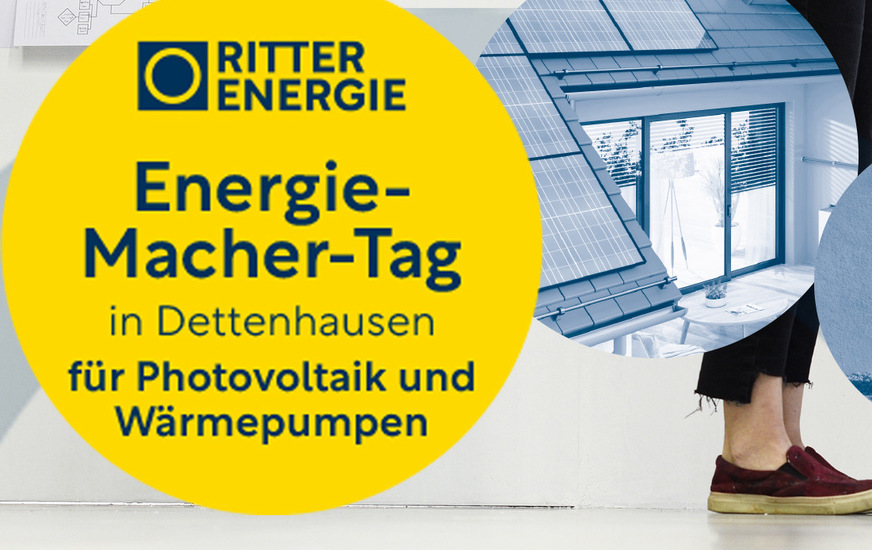 Für den 20. März lädt Ritter Energie Fachhandwerker zu seinem ersten Energiemachertag nach Dettenhausen ein. Im Mittelpunkt des Netzwerk-Events stehen praxisnahe Lösungen für PV- und Wärmepumpenprojekte.